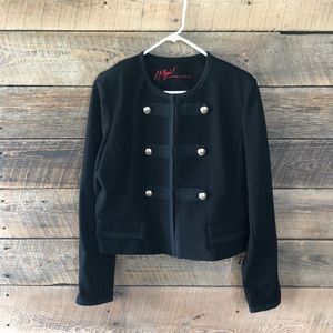Nygard Black Military Style Jacket size L